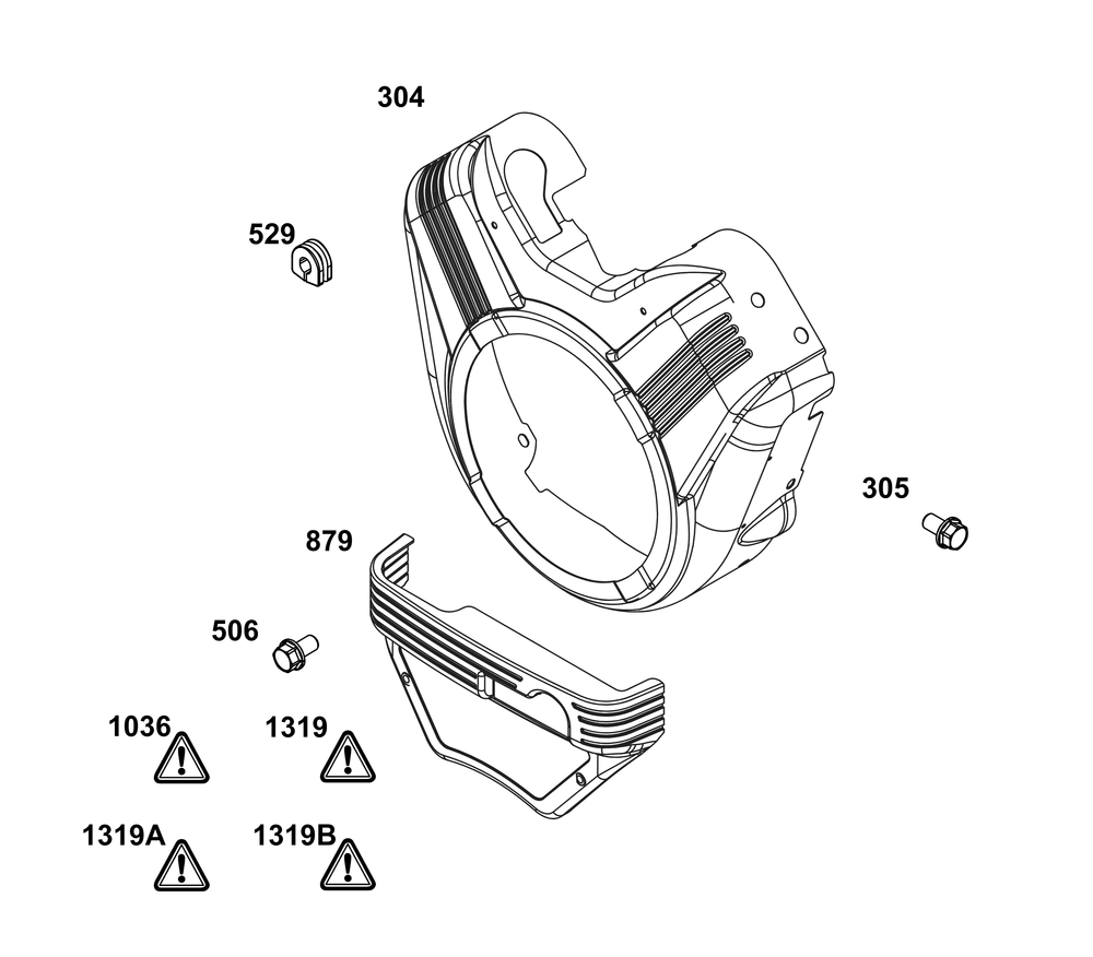 Blower Housing Group Diagram and Parts List for 386777-0153-B5 200000 - 399999 Briggs and Stratton Engine